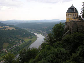 Udsigt over Elbe fra Festung Königstein