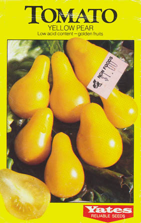 Tomat, Yellow Pear, Solanum lycopersicum</i> L<i>