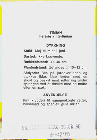 Havetimian, Timian, Thymus vulgaris </i>L.<i>