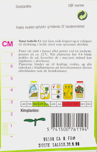 Tomat, Isabelle F1, Solanum lycopersicum</i> L<i>