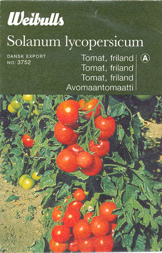 Tomat, Dansk Eksport, Solanum lycopersicum</i> L<i>