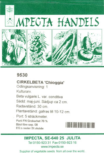 Rdbede, Chioggia, Beta vulgaris </i>L. var.<i> vulgaris