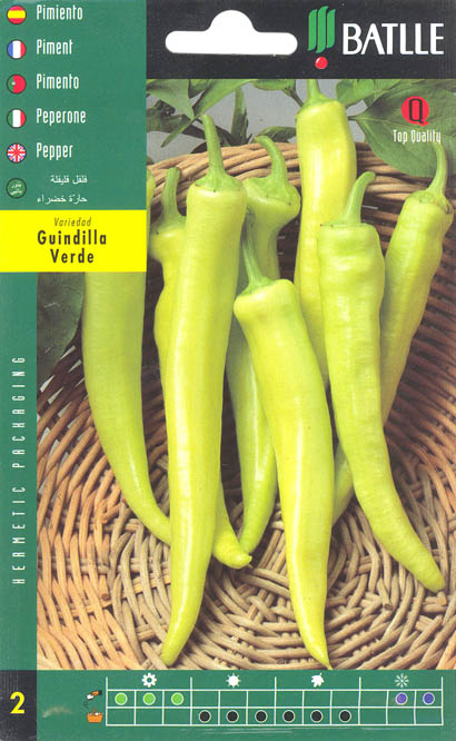 Peberfrugt (Spansk peber), Guindilla Verde, Capsicum annuum </i>L.<i>