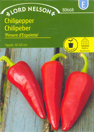 Chilipeber, Piment d´Espelette, Capsicum annuum </i>L.<i>