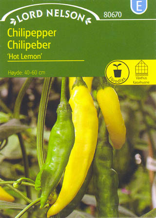 Chilipeber, Hot Lemon, Capsicum annuum </i>L.<i>