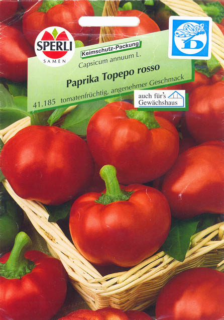 Peberfrugt (Spansk peber), Topepo Rosso, Capsicum annuum </i>L.<i>