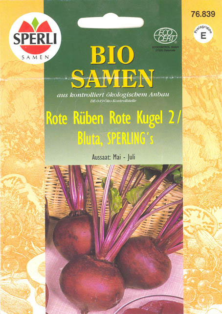 Rdbede, Rote Kugel 2, Beta vulgaris </i>L. var.<i> vulgaris