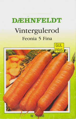 Gulerod, Feonia 5 Fina, Daucus carota </i>L. subsp.<i> sativus