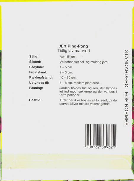 rt, Ping Pong, Lathyrus oleraceus